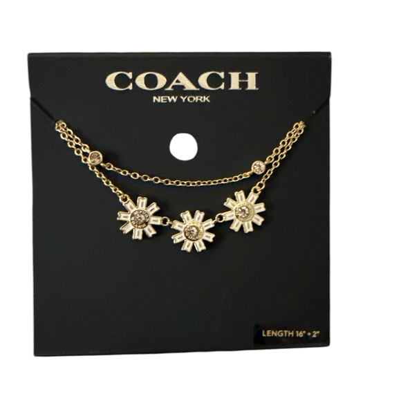 Coach Gold Sunflower Necklace - Picture 1 of 3